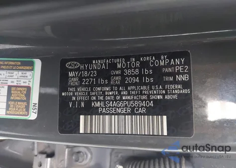 2023 Hyundai Elantra Sel из США, поврежденный, VIN KMHLS4AG6PU589404